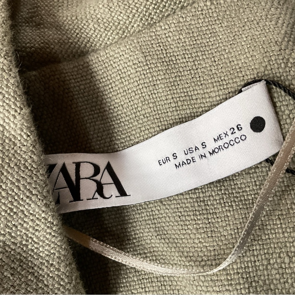 Zara 100% Linen Coat with Pockets, Small - Picture 11 of 14